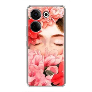 Чехлы (ART) Цветы на Tecno Camon 20 Pro (VPrint) (Очі в квітах)
