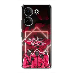 Чохол Гра в кальмара для Tecno Camon 20 Pro (Охоронці Гра кальмара)