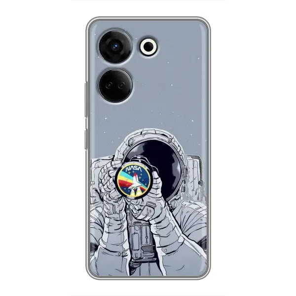 Чохол з принтом «Космонавт фото» для TECNO Camon 20 Pro