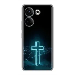 Християнські Чохли для Tecno Camon 20 Pro (AlphaPrint) (Хрест і місто)