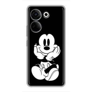 Міккі Маус чохол для Tecno Camon 20 Pro (AlphaPrint - Мультяшні) (Маус на чорному)