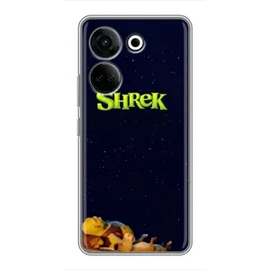 Чохол з мультфільмом Шрек на Tecno Camon 20 Pro (Відпочиваючий Шрек)