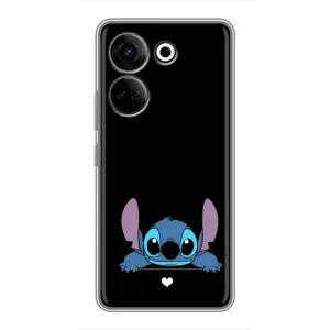 Чехол с принтом Стич на TECNO Camon 20 Pro (Стич на черном)
