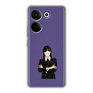 Чохли Венсдей на Tecno Camon 20 Pro Уенсдей (AlphaPrint) (Венздей у чорному)