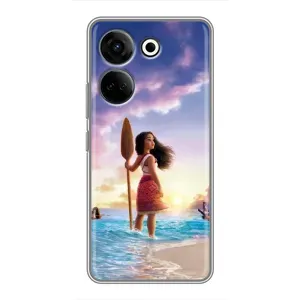 Чохол з мультфільмом Ваяна Tecno Camon 20 Pro (Моана з веслом)