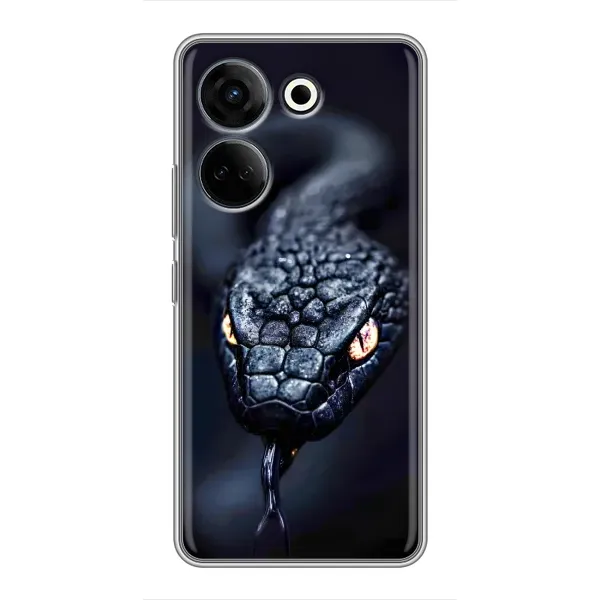 Чохол з принтом «Чорна змія» для TECNO Camon 20 Pro