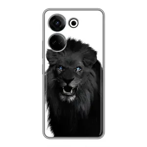 Чохли з картинкою животних Tecno Camon 20 (Чорний ЛЕВ)