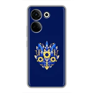 Чохли для Tecno Camon 20 Укр. Символіка (AlphaPrint) (Квітковий Герб)