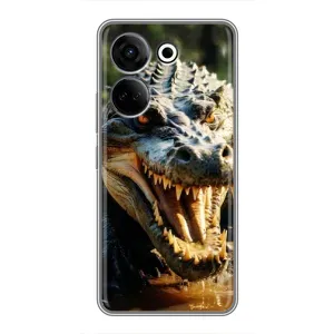 Чохол з принтом «Небезпечний крокодил» для TECNO Camon 20