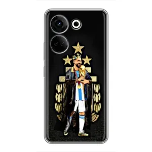 Чехлы для Tecno Camon 20 (Leo чемпион) (AlphaPrint) (Месси Король)