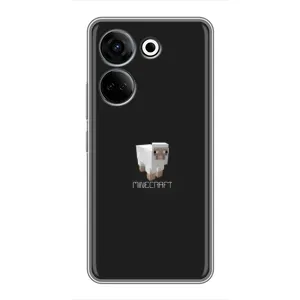 Чехол Майнкрафт на Tecno Camon 20 (AlphaPrint) Minecraft (Овечка Майнкрафт)