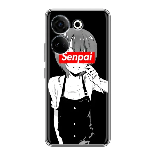 Чехол с принтом «Senpai» для TECNO Camon 20