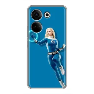 Чохол з принтом Фантастична четвірка для Tecno Camon 20 (Сью Сторм політ)