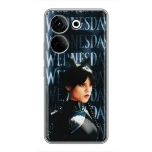 Чохли Венсдей на Tecno Camon 20 Уенсдей (AlphaPrint) (Венздей кішка)