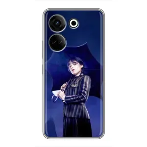 Чохли Венсдей на Tecno Camon 20 Уенсдей (AlphaPrint) (Венздей з парасолькою)