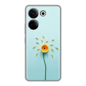 Чохли з квітами для Tecno Camon 20 (VPrint) (Жовта квітка)