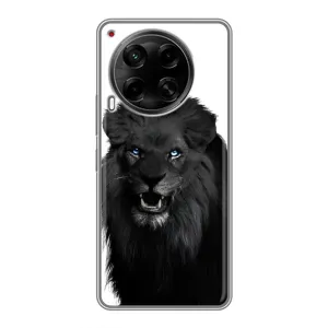 Чехлы с картинками животных Tecno Camon 30 (CL6) (Черный ЛЕВ)