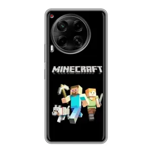 Чохол Майнкрафт на Tecno Camon 30 (CL6) (AlphaPrint) Minecraft (герої Minecraft)