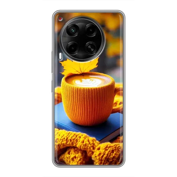 Чехол с принтом «Кофе на желтом пледе» для TECNO Camon 30 (CL6) Чехол с принтом «Кофе на желтом пледе» для TECNO Camon 30 (CL6)