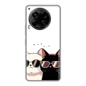 Чохол з малюнком кіт на Tecno Camon 30 (CL6) (Коти в окулярах)