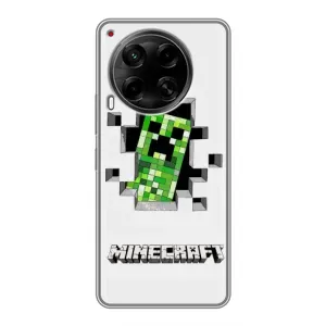 Чохол Майнкрафт на Tecno Camon 30 (CL6) (AlphaPrint) Minecraft (кріпер Майнкрафт)