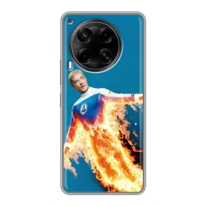Чохол з принтом Фантастична четвірка для Tecno Camon 30 (CL6) (Людина-факел у вогні)