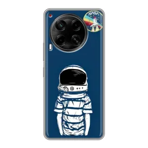 Чехол NASA для Tecno Camon 30 (CL6) (AlphaPrint) (Мальчик в шлеме)