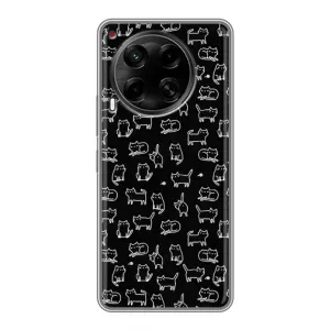 Чохол з принтом для Tecno Camon 30 (CL6) (AlphaPrint) Модні коти (Маленькі котики)