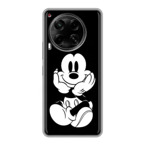 Міккі Маус чохол для Tecno Camon 30 (CL6) (AlphaPrint - Мультяшні) (Маус на чорному)