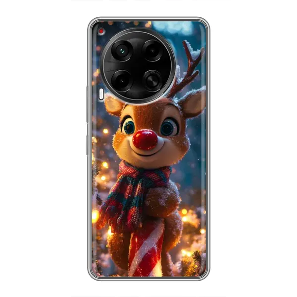 Чехол с принтом «Олень с шарфом» для TECNO Camon 30 (CL6) Чехол с принтом «Олень с шарфом» для TECNO Camon 30 (CL6)
