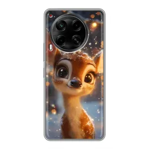 Чехол с принтом «Олененок среди гирлянд» для TECNO Camon 30 (CL6)