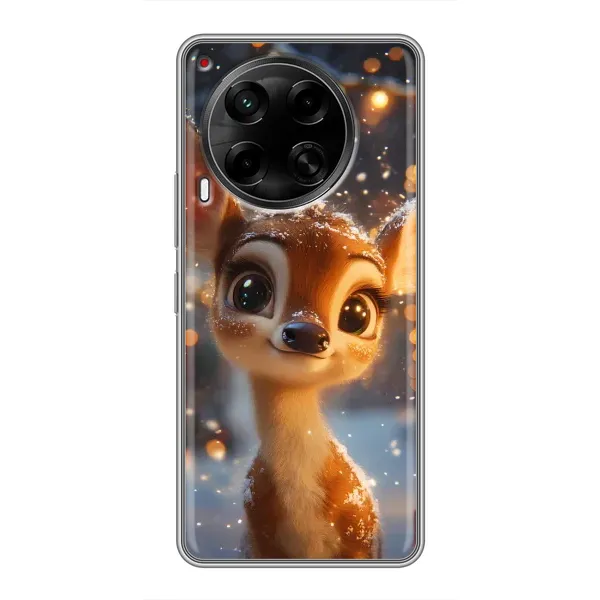Чехол с принтом «Олененок среди гирлянд» для TECNO Camon 30 (CL6) Чехол с принтом «Олененок среди гирлянд» для TECNO Camon 30 (CL6)