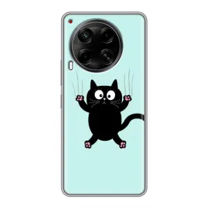 Чохол з принтом для Tecno Camon 30 (CL6) (AlphaPrint) Модні коти (Падаючий кіт)