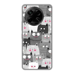 Чохли з Котиками для Tecno Camon 30 (CL6) (VPrint) (Мальовані котики)