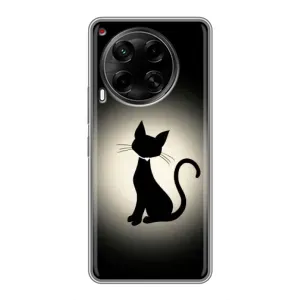 Чохол з принтом для Tecno Camon 30 (CL6) (AlphaPrint) Модні коти (Силует котика)