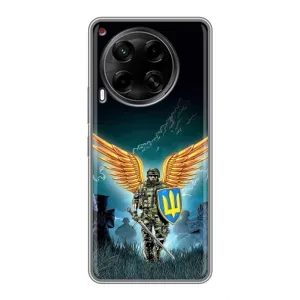 Чехлы с картинкой ЗСУ для Tecno Camon 30 (CL6) (AlphaPrint) (Солдат ЗСУ)