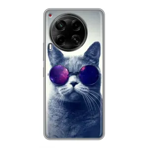 Чохол з принтом для Tecno Camon 30 (CL6) (AlphaPrint) Модні коти (Стильний кіт)