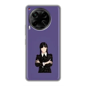 Чохли Венсдей на Tecno Camon 30 (CL6) Уенсдей (AlphaPrint) (Венздей у чорному)