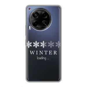 Зимние Чехлы для Техно Камон 30 - прозрачный фон (Winter loading)