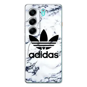Чехлы Адидас для TECNO Camon 40 (AlphaPrint) (Адидас на мраморе)