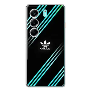 Чехлы Адидас для TECNO Camon 40 (AlphaPrint) (Адидас с полосами)