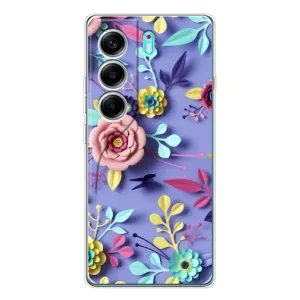 Чехлы с Цветами для TECNO Camon 40 (VPrint) (Цветочный дизайн)