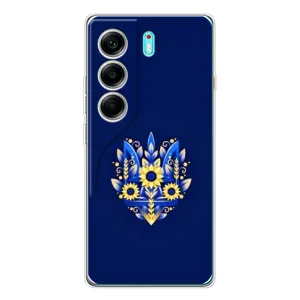 Чехлы для TECNO Camon 40  Укр. Символика (AlphaPrint) (Цветочный Герб)