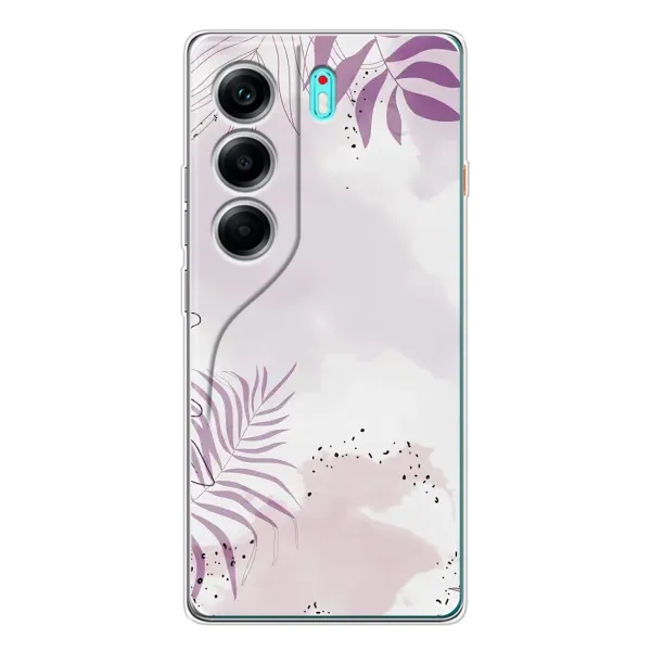 Чехол с принтом «Фиолетовые листья» для TECNO Camon 40