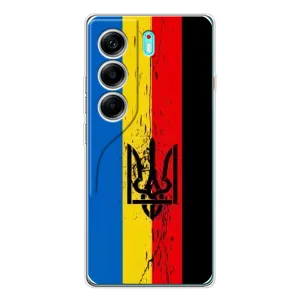 Украинские Чехлы для TECNO Camon 40 с картинкой УПА (AlphaPrint) (Флаг УПА)