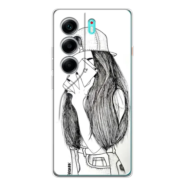 Чохол з принтом «Фото дівчини» для TECNO Camon 40