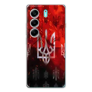 Украинские Чехлы для TECNO Camon 40 с картинкой УПА (AlphaPrint) (ГЕРБ УПА)