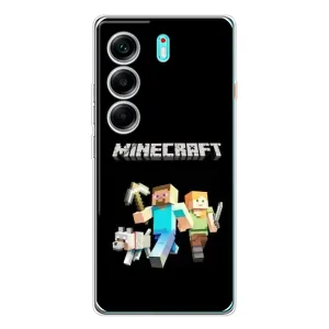 Чохол Майнкрафт на TECNO Camon 40 (AlphaPrint) Minecraft (герої Minecraft)
