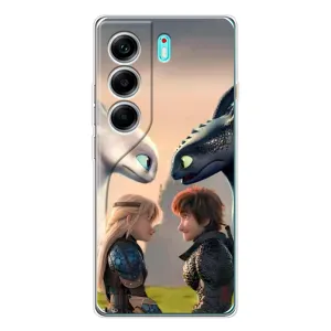 Чехол как приручить дракона на TECNO Camon 40 (Иккинг и Астрид)