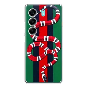 Чохли  GUCCI для Телефон українською мовою можна записати так: ТЕКНО КАМОН 40. (AlphaPrint) (Gucci змія)